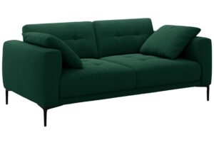 Micadoni Lahvově zelená sametová trojmístná pohovka Bemy 200 cm