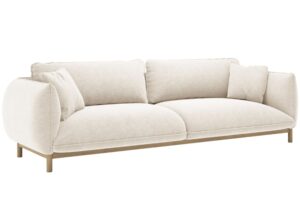 Micadoni Bílá čtyřmístná pohovka Ada 248 cm