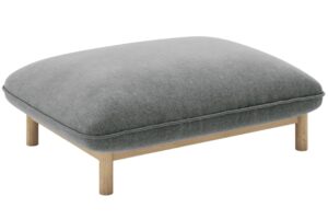 Micadoni Tmavě šedá podnožka Ada 95 x 65 cm