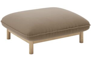 Micadoni Světle hnědá sametová podnožka Ada 80 x 65 cm