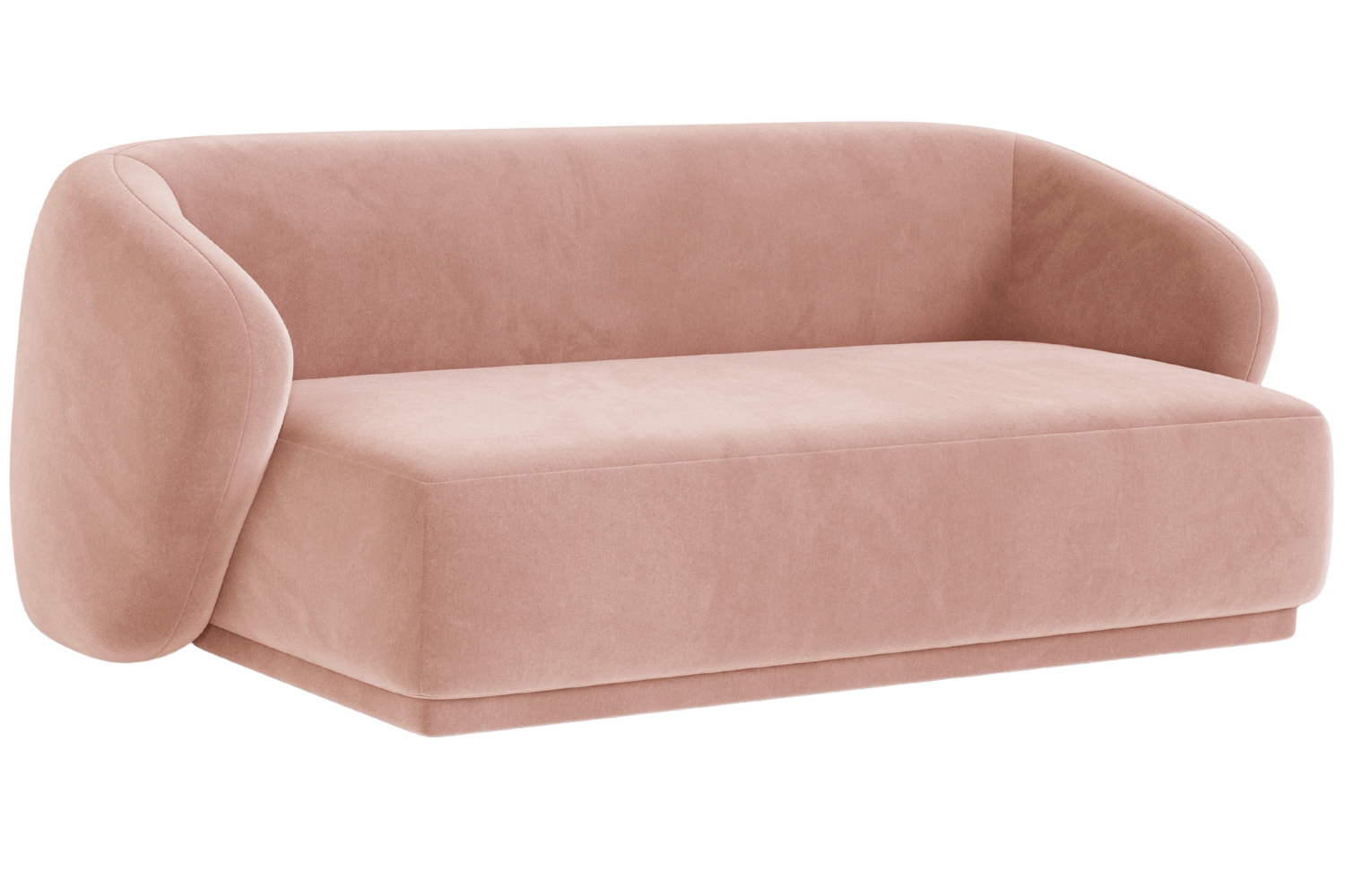 Maison Heritage Růžová sametová dvoumístná pohovka Jane 180 cm