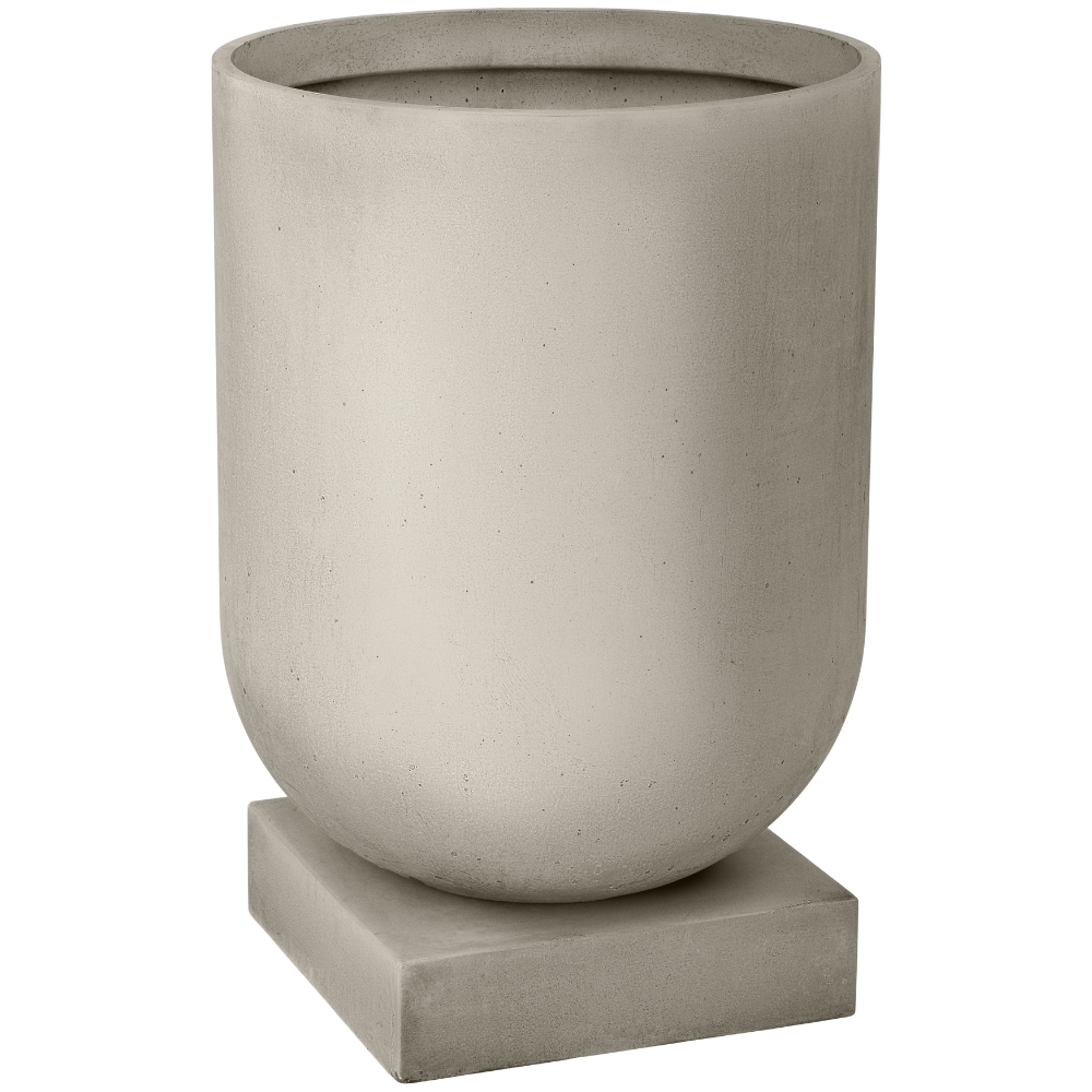 Bolia Šedý cementový květináč Podium Ø 50 cm