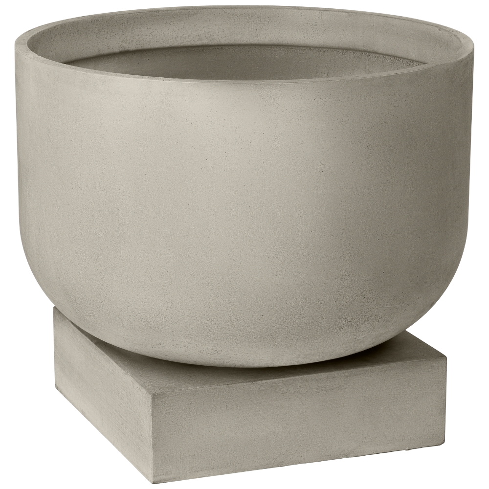 Bolia Šedý cementový květináč Podium Ø 60 cm