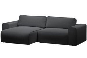 Micadoni Tmavě šedá rozkládací pohovka Victor 246 cm