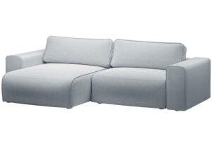 Micadoni Světle šedá rozkládací pohovka Victor 246 cm