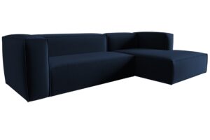 Cosmopolitan Design Královsky modrá sametová rohová pohovka Mackay 282 cm