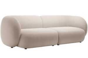 Micadoni Béžová sametová čtyřmístná pohovka Kate 243 cm