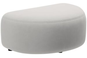 Micadoni Světle šedá sametová podnožka Kate II. 99 x 60 cm