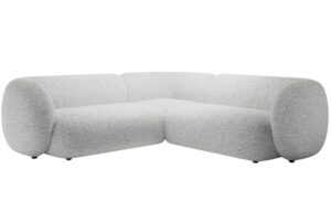 Micadoni Světle šedá rohová pohovka Kate 252 cm