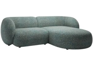 Micadoni Modrá rohová pohovka Kate 255 cm