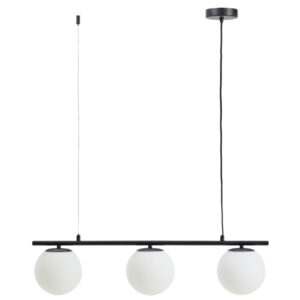 Kave Home Černé kovové závěsné světlo Brisia 73 cm