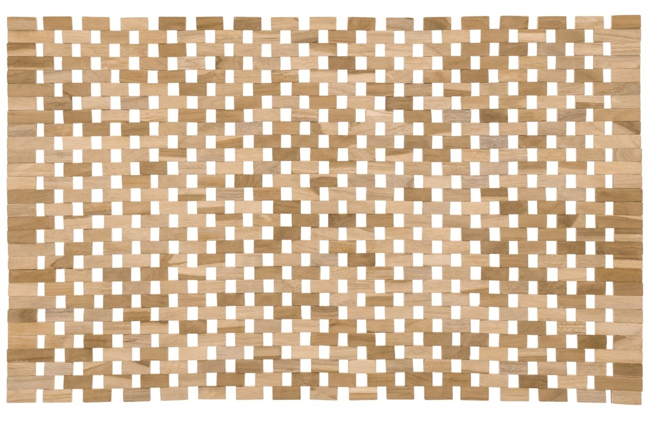 Kave Home Teaková koupelnová předložka Azuray 40 x 60 cm