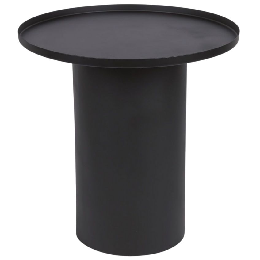 Kave Home Černý kovový odkládací stolek Fleksa Ø 45 cm