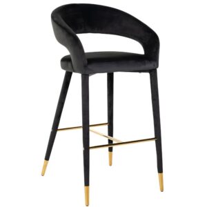 Richmond Sametová barová židle Gia 76 cm