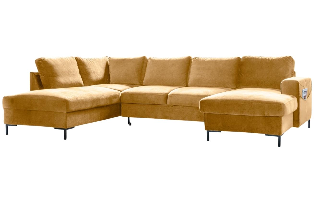 Miuform Sametová rozkládací pohovka Lofty Lilly 303 cm