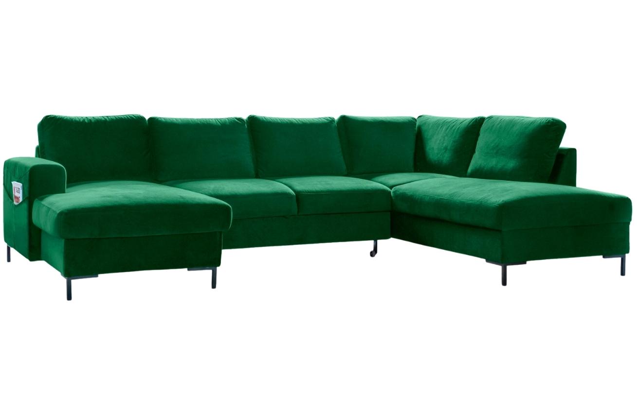 Miuform Sametová rozkládací pohovka Lofty Lilly 303 cm