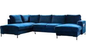 Miuform Sametová rozkládací pohovka Lofty Lilly 303 cm