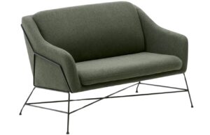 Kave Home Zelená dvoumístná pohovka Brida 128 cm