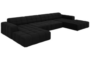 Cosmopolitan Design Sametová rohová pohovka Chicago 364 cm