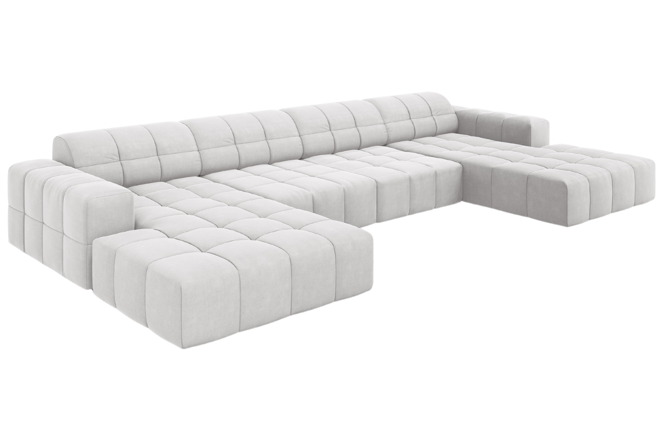 Cosmopolitan Design Sametová rohová pohovka Chicago 364 cm