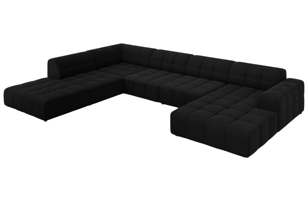 Cosmopolitan Design Sametová rohová pohovka Chicago 364 cm
