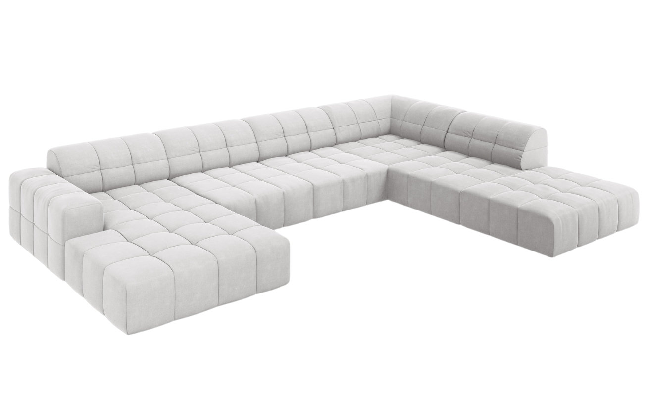 Cosmopolitan Design Sametová rohová pohovka Chicago 364 cm