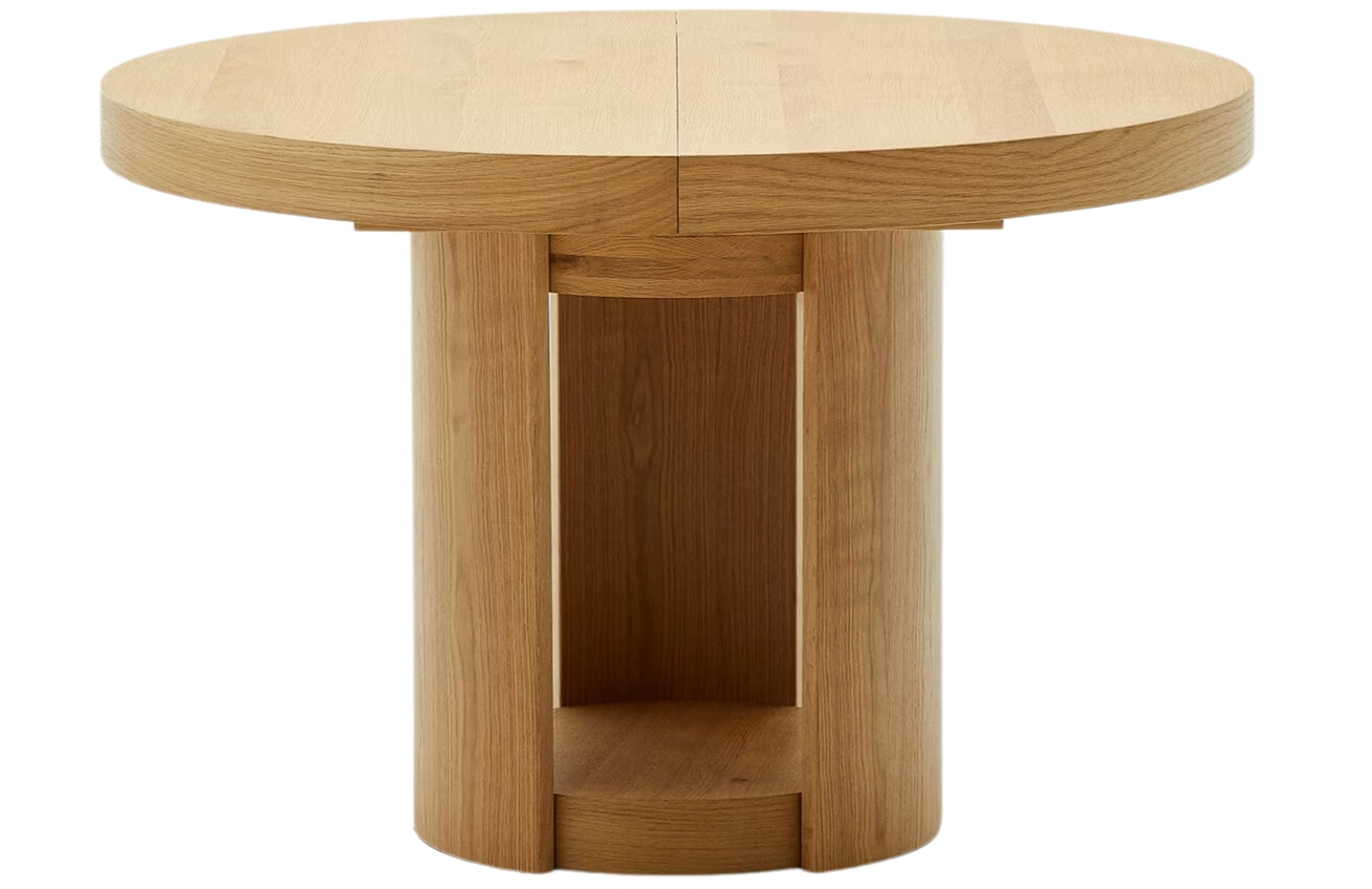 Kave Home Dubový rozkládací jídelní stůl Artis 120/170 x 120 cm