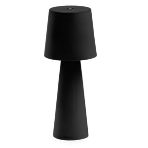 Kave Home Černá kovová zahradní stolní LED lampa Arenys S