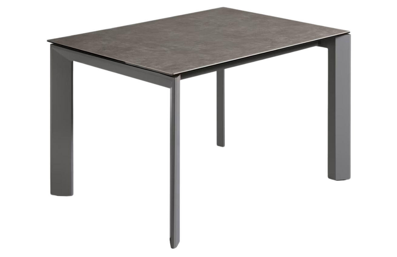 Kave Home Šedý keramický rozkládací jídelní stůl Axis 120/180 x 80 cm