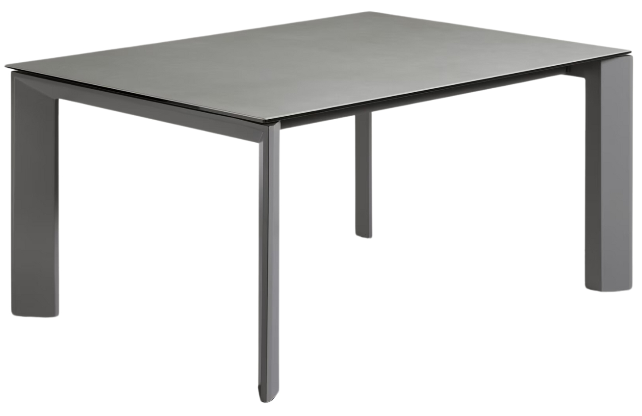 Kave Home Šedý keramický rozkládací jídelní stůl Axis 160/220 x 90 cm