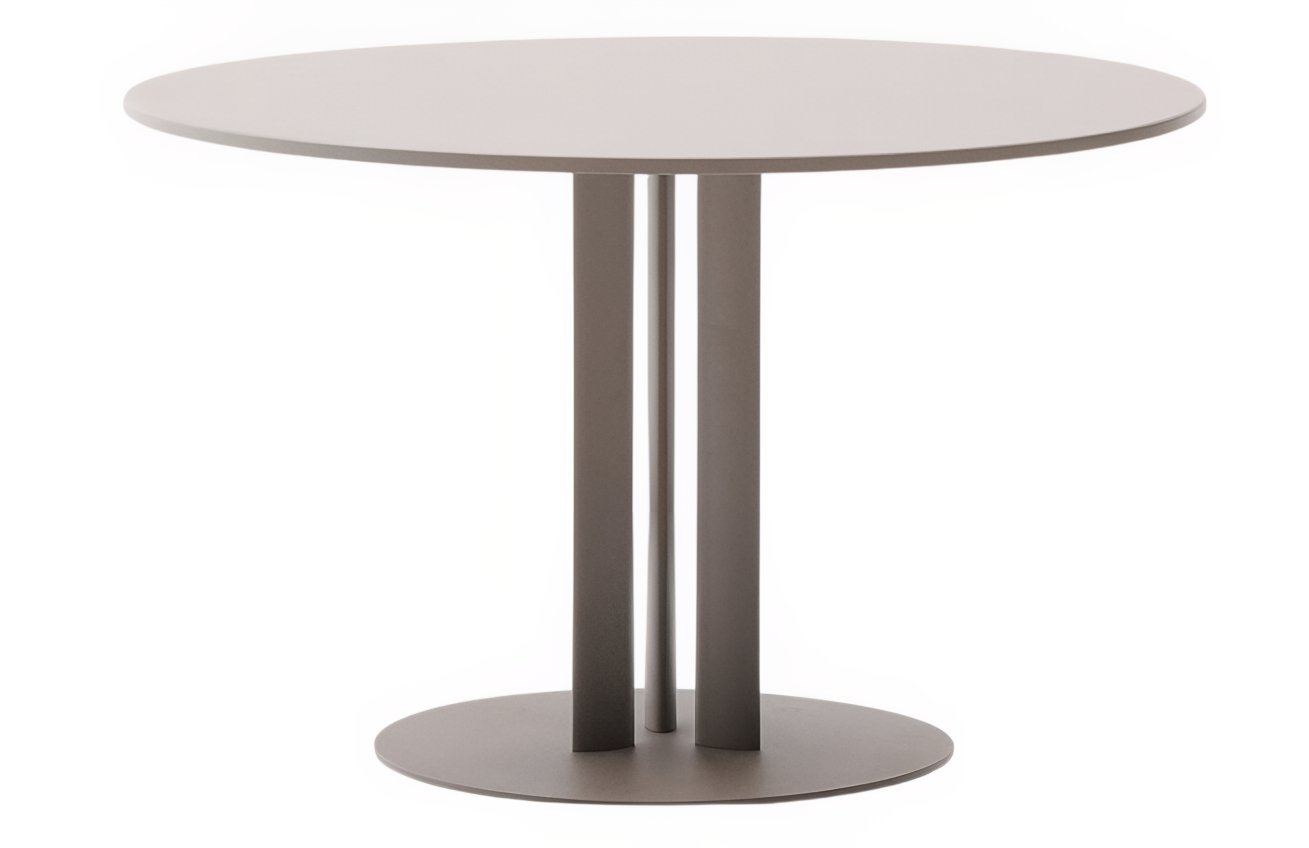 Béžovošedý zahradní jídelní stůl Kave Home Sedalis 80 cm