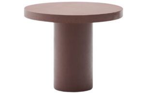 Kave Home Terakotově červený cementový zahradní stůl Aiguablava 90 cm