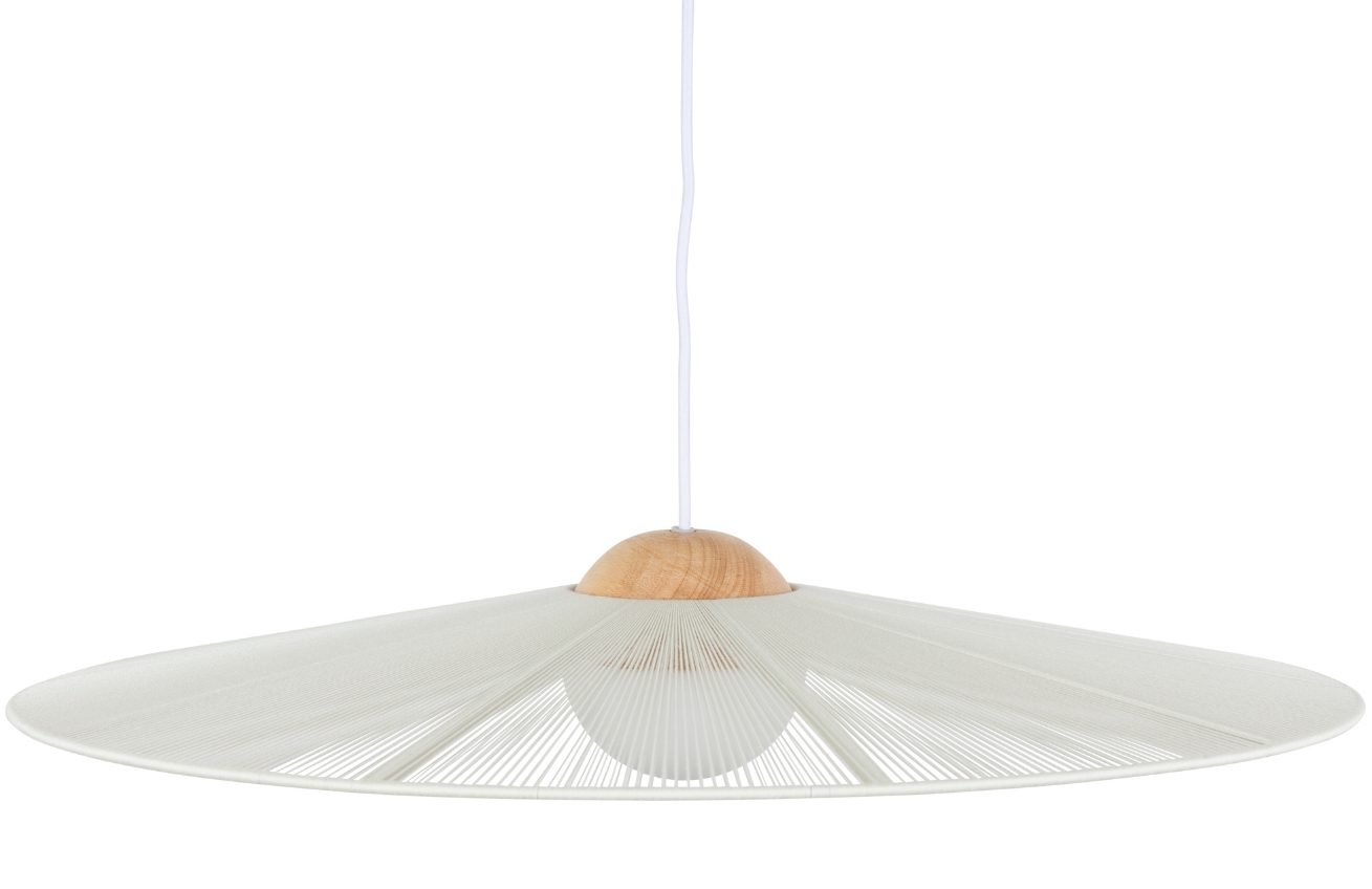 Zuiver Bílé bavlněné závěsné světlo BELLE ⌀65 cm