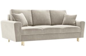 Cosmopolitan Design Sametová rozkládací pohovka Kyoto 235 cm