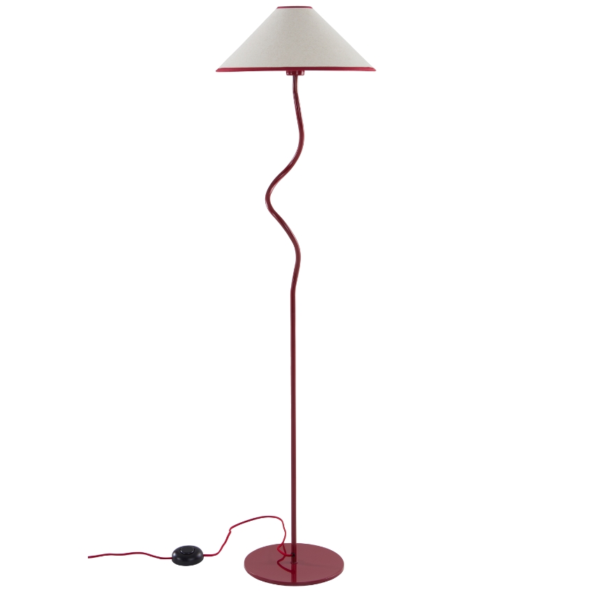 Jotex Červená kovová stojací lampa JULIET 148 cm