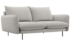 Cosmopolitan Design Světle šedá čalouněná dvoumístná pohovka Vienna 160 cm