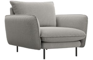 Cosmopolitan Design Světle šedé čalouněné křeslo Vienna