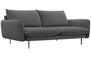 Cosmopolitan Design Tmavě šedá čalouněná trojmístná pohovka Vienna 200 cm