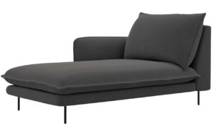 Cosmopolitan Design Tmavě šedá čalouněná lenoška Vienna 170 cm