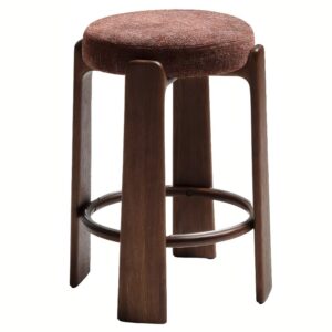 Hnědá ořechová barová židle Kave Home Granite II. 75 cm
