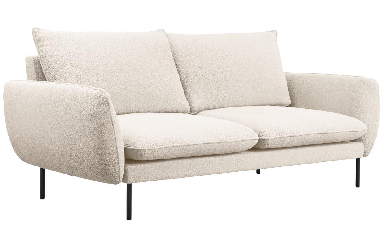 Cosmopolitan Design Béžová bouclé trojmístná pohovka Vienna 200 cm