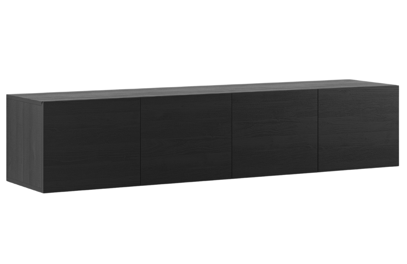 Marckeric Černý TV stolek Daroca 180 x 35 cm