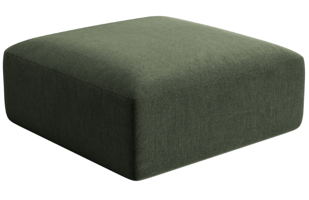 Cosmopolitan Design Zelená sametová podnožka Campi 90 x 90 cm