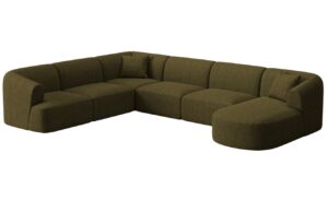 Cosmopolitan Design Zelená čalouněná rohová pohovka Campi 330 cm