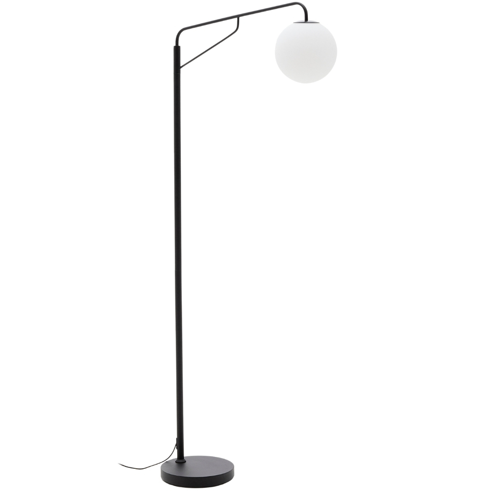 Kave Home Černá kovová stojací lampa Eilo 164 cm