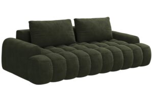 Cosmopolitan Design Zelená sametová rozkládací pohovka Linz 250 cm