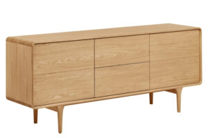 Nordic Living Dubová komoda Drew 180 x 45 cm