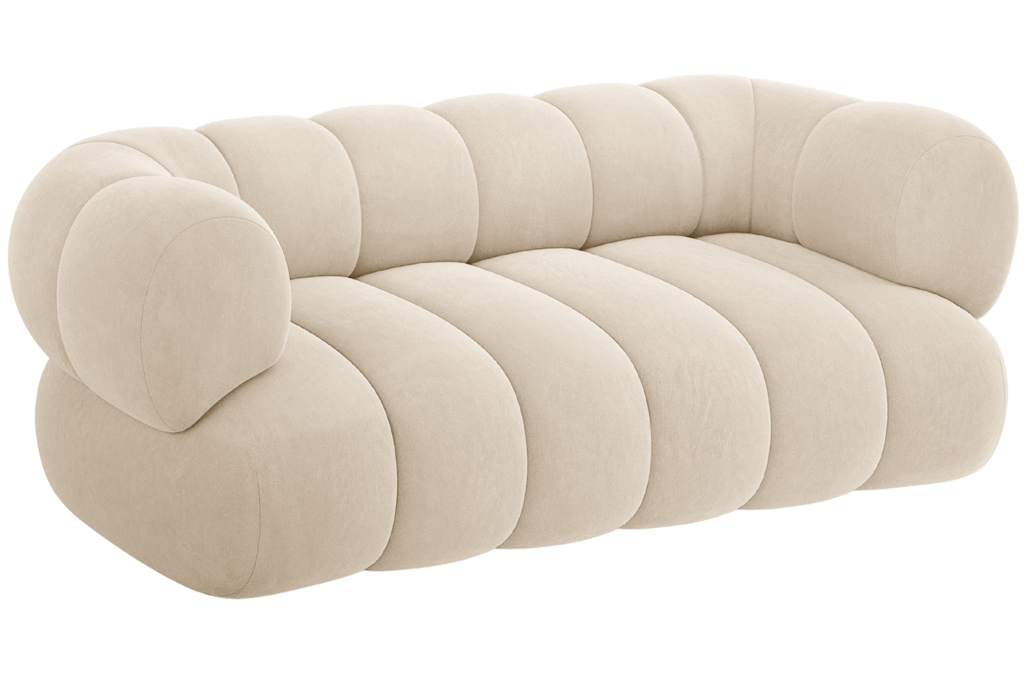 Cosmopolitan Design Světle béžová sametová dvoumístná pohovka Koge 180 cm