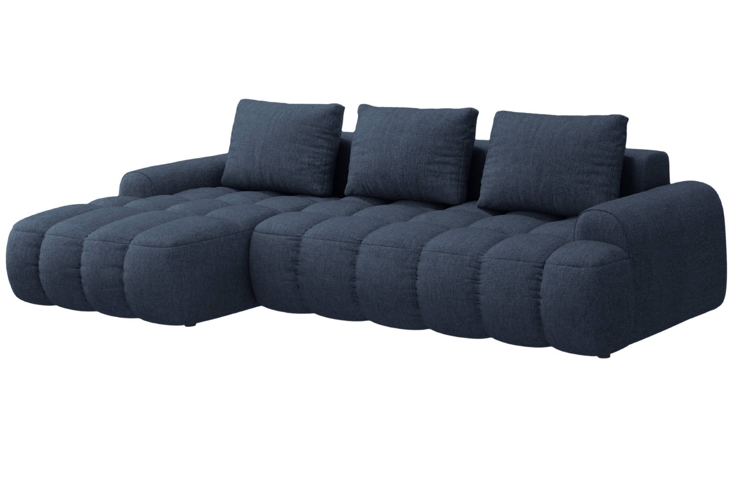 Cosmopolitan Design Tmavě modrá rozkládací pohovka Linz 275 cm