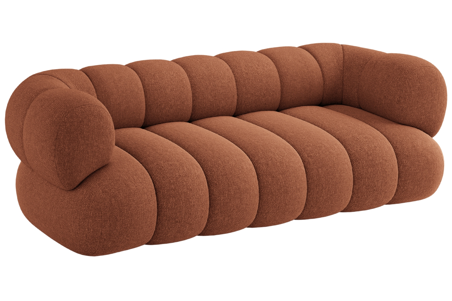 Cosmopolitan Design Terakotově oranžová trojmístná pohovka Koge 210 cm